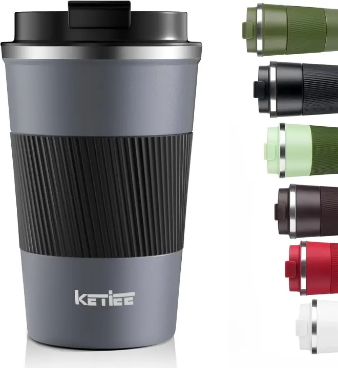 12oz Insulated Stainless Steel Travel Coffee Mug — Spill‑Resistant Tumbler