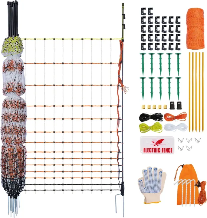 Poultry Electric Netting Fence — 47.3" H (extendable to 59.1") x 98.5'